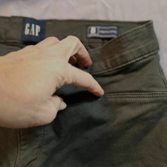 3 PAIRS Gap Skinny Stretch Cropped Khaki Pants - SIZE 8 (1 grey and 2 black) - Picture 3 of 12